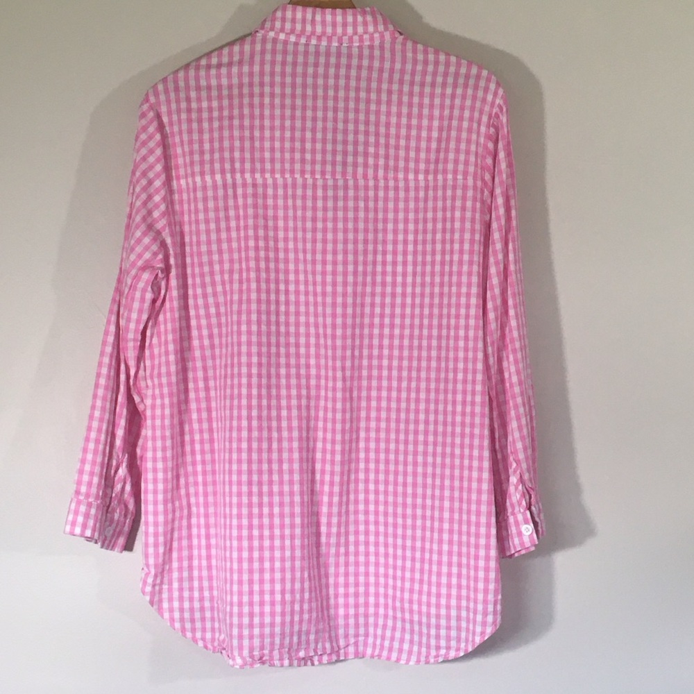 Pink Gingham Button Up‎ Shirt - Picture 2 of 6